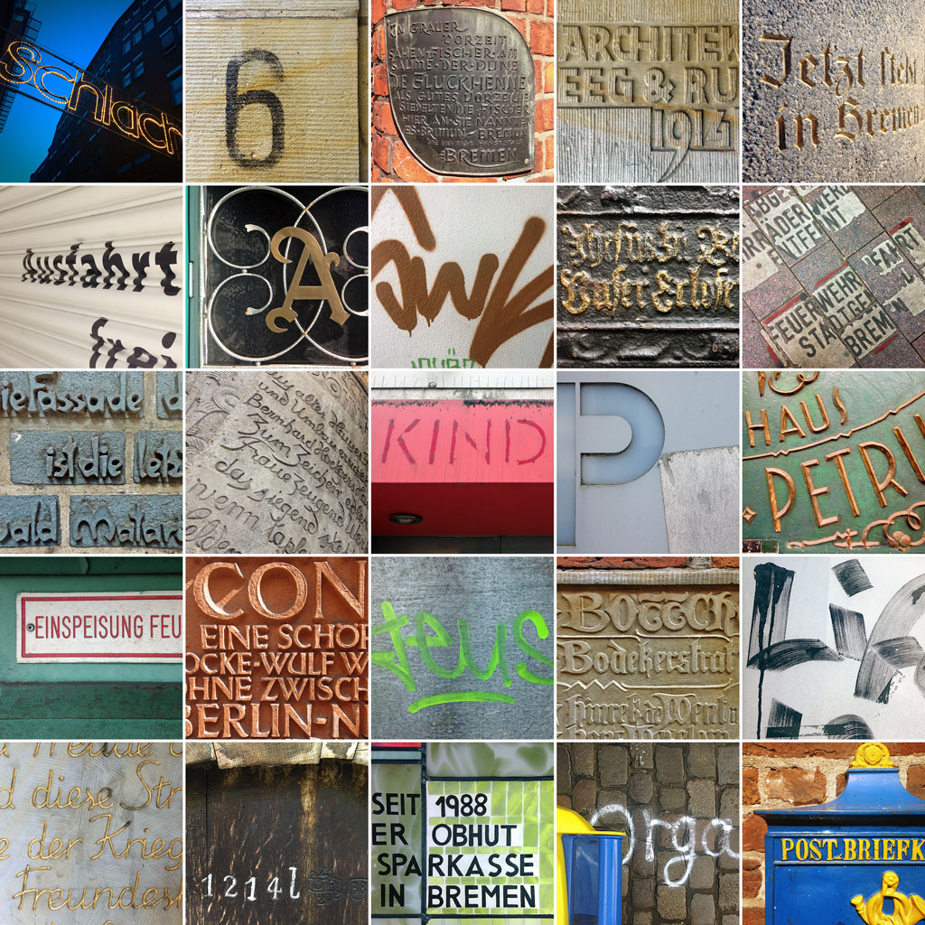 Typographische Impressionen aus Bremen